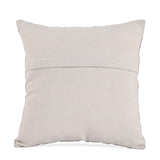 Floral Embroidered Cotton & Polyester 16" x 16" Cushion Cover- Beige
