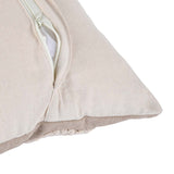 Floral Embroidered Cotton & Polyester 16" x 16" Cushion Cover- Beige
