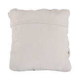 Basket Knit Cotton & Polyester 16" x 16" Cushion Cover- Off White