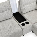 Infinia 2+2+1 Seater Fabric Sofa Set with Left Corner Sofa and Rectangle Console- Off White