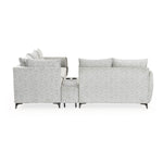 Infinia 2+2+1 Seater Fabric Sofa Set with Left Corner Sofa and Rectangle Console- Off White