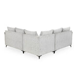 Infinia 2+2+1 Seater Fabric Sofa Set with Left Corner Sofa- Off White