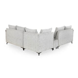 Infinia 2+2+1 Seater Fabric Sofa Set with Left Corner Sofa and Rectangle Console- Off White