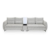 Infinia 2+2 Seater Fabric Sofa Set with Rectangle Console- Off White