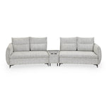 Infinia 2+2 Seater Fabric Sofa Set with Triangle Console- Off White