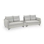 Infinia 2+2 Seater Fabric Sofa Set with Triangle Console- Off White