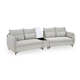 Infinia 2+2 Seater Fabric Sofa Set with Triangle Console- Off White
