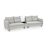 Infinia 2+2 Seater Fabric Sofa Set with Triangle Console- Off White