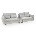 Infinia 2+2 Seater Fabric Sofa Set with Rectangle Console- Off White