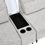 Infinia 2+2 Seater Fabric Sofa Set with Rectangle Console- Off White