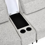 Infinia 2+2 Seater Fabric Sofa Set with Rectangle Console- Off White