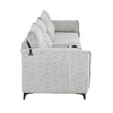 Infinia 2+2 Seater Fabric Sofa Set with Rectangle Console- Off White