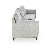Infinia 2+2 Seater Fabric Sofa Set with Triangle Console- Off White