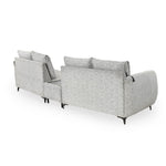 Infinia 2+2 Seater Fabric Sofa Set with Triangle Console- Off White