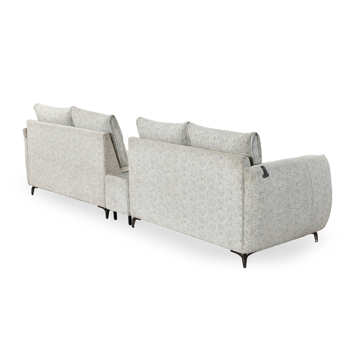 Infinia 2+2 Seater Fabric Sofa Set with Rectangle Console- Off White