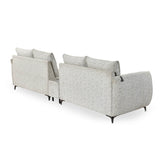 Infinia 2+2 Seater Fabric Sofa Set with Rectangle Console- Off White