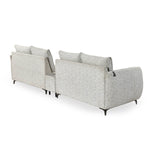 Infinia 2+2 Seater Fabric Sofa Set with Rectangle Console- Off White