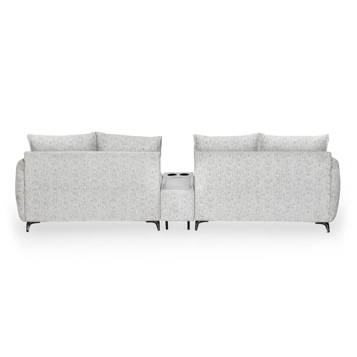 Infinia 2+2 Seater Fabric Sofa Set with Rectangle Console- Off White