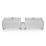 Infinia 2+2 Seater Fabric Sofa Set with Rectangle Console- Off White