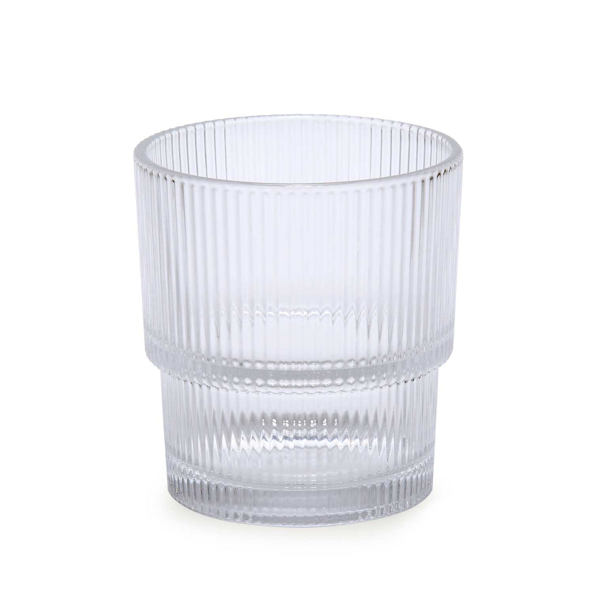 Stackable 330 ml Whisky Glass Set of 6- Transparent