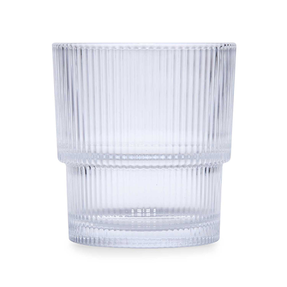 Stackable 330 ml Whisky Glass Set of 6- Transparent