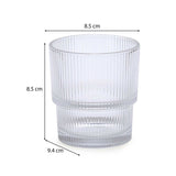 Stackable 330 ml Whisky Glass Set of 6- Transparent