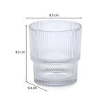 Stackable 330 ml Whisky Glass Set of 6- Transparent