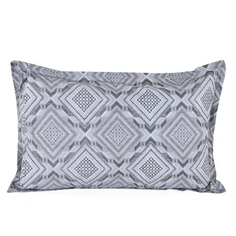 Abstract Cotton 27" x 20" Pillow Covers Set of 2- Grey