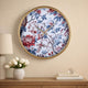 Floral Dial Wall Clock- Blue