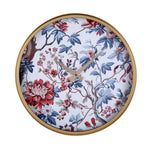 Floral Dial Wall Clock- Blue