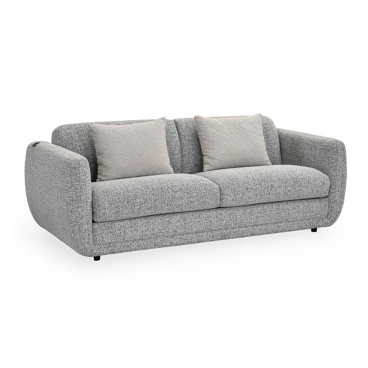Nestivo 3 Seater Fabric Sofa Cum Bed with Pocket Spring Mattress- Texture Grey