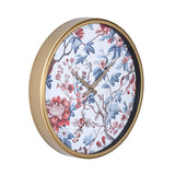 Floral Dial Wall Clock- Blue