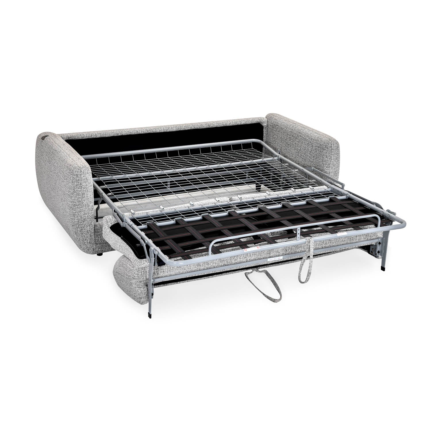 Nestivo 3 Seater Fabric Sofa Cum Bed with Pocket Spring Mattress- Texture Grey