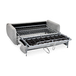 Nestivo 3 Seater Fabric Sofa Cum Bed with Pocket Spring Mattress- Texture Grey