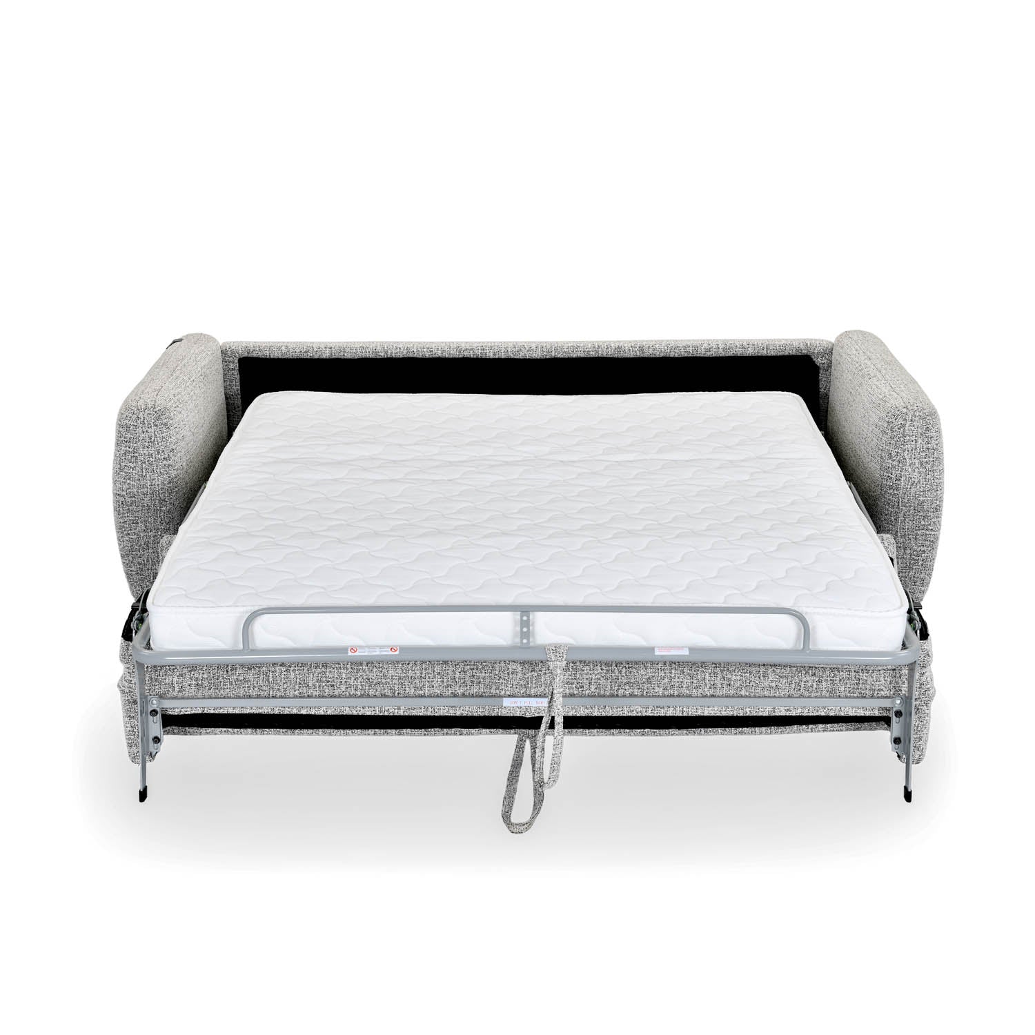 Nestivo 3 Seater Fabric Sofa Cum Bed with Pocket Spring Mattress- Texture Grey