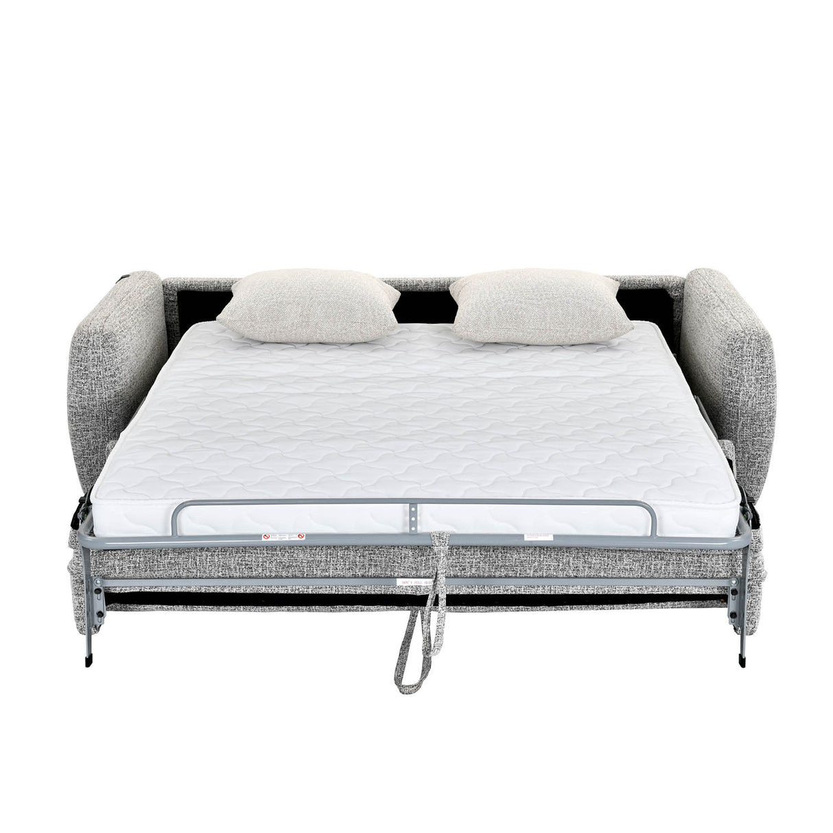 Nestivo 3 Seater Fabric Sofa Cum Bed with Pocket Spring Mattress- Texture Grey