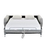 Nestivo 3 Seater Fabric Sofa Cum Bed with Pocket Spring Mattress- Texture Grey