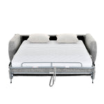 Nestivo 3 Seater Fabric Sofa Cum Bed with Pocket Spring Mattress- Texture Grey