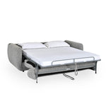 Nestivo 3 Seater Fabric Sofa Cum Bed with Pocket Spring Mattress- Texture Grey