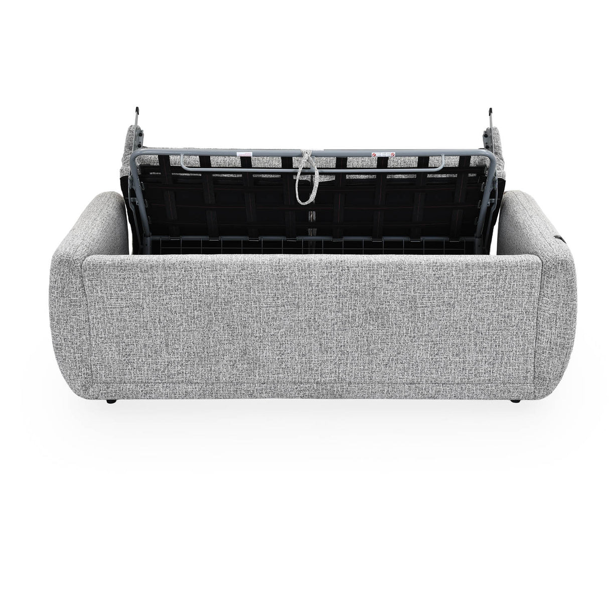 Nestivo 3 Seater Fabric Sofa Cum Bed with Pocket Spring Mattress- Texture Grey