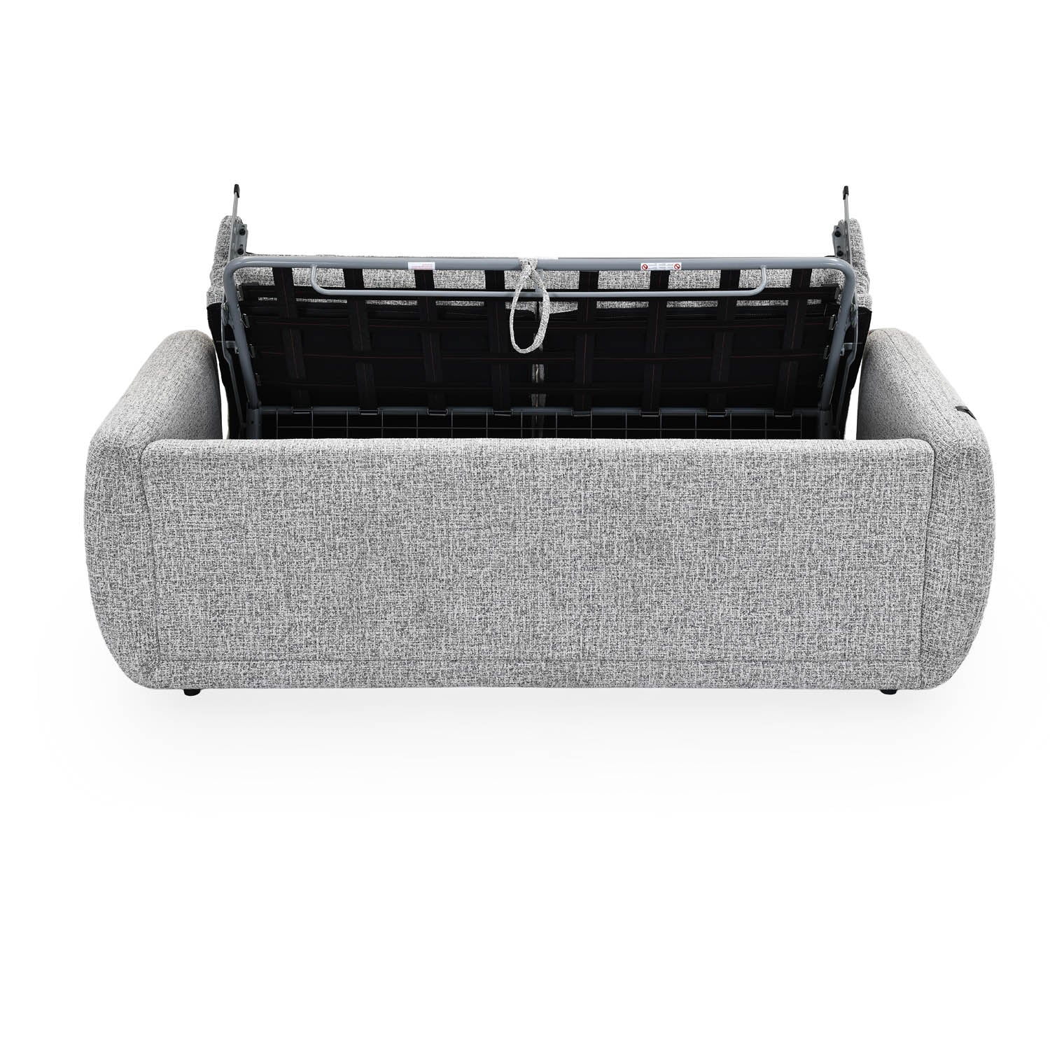 Nestivo 3 Seater Fabric Sofa Cum Bed with Pocket Spring Mattress- Texture Grey