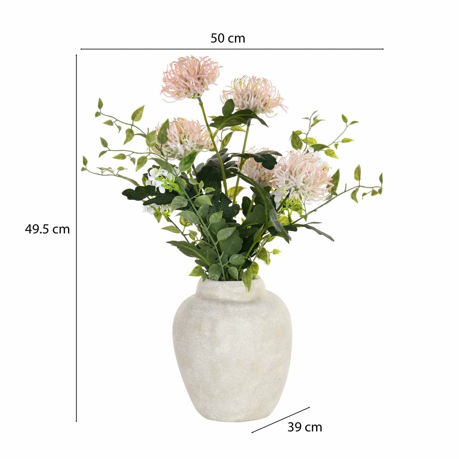 Artificial Daisy Flower Potted Plant - Pink