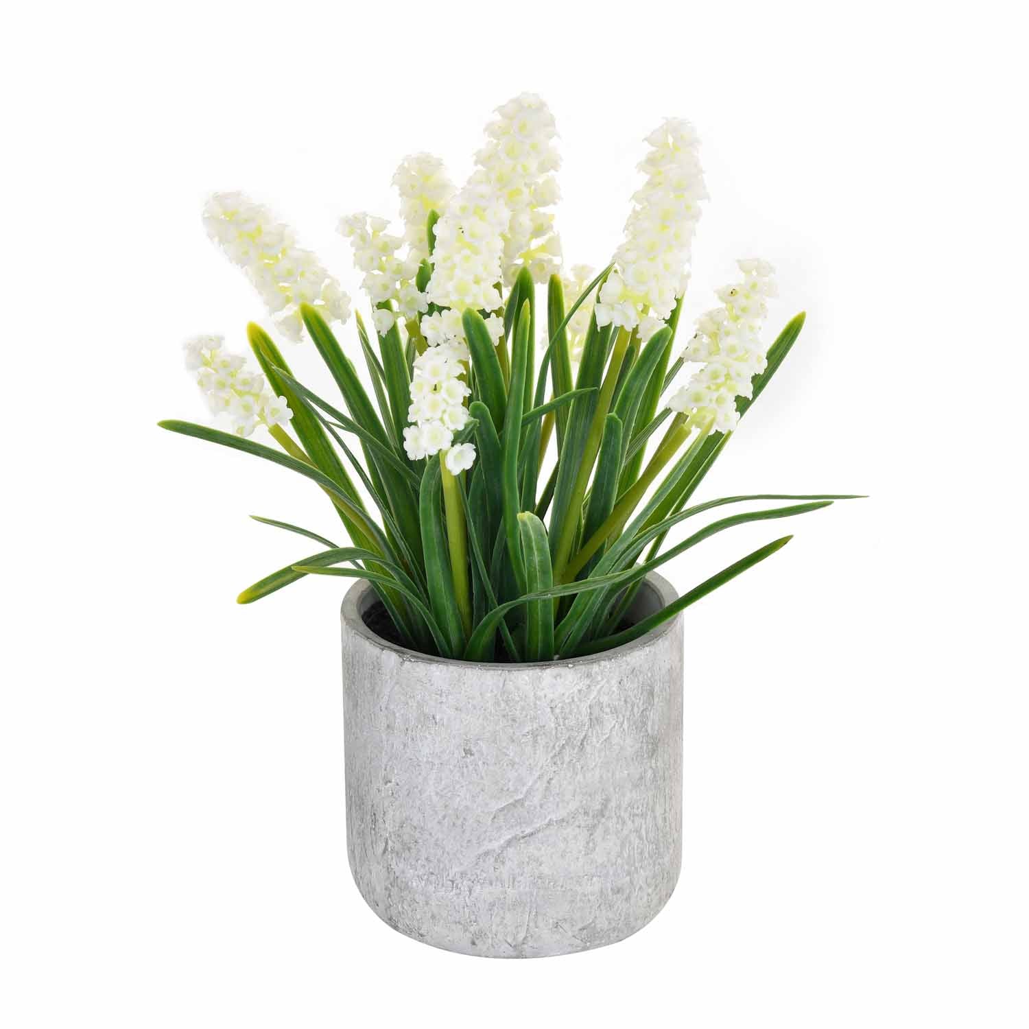 Artificial Bell Flower Potted Plant - White