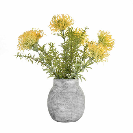 Artificial Daisy Flower Potted Plant - Yellow