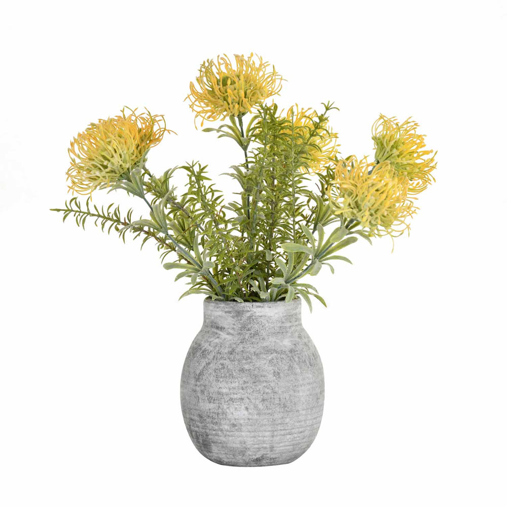 Artificial Daisy Flower Potted Plant - Yellow