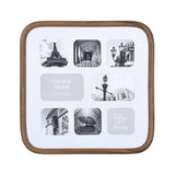 8 Pics Collage Photo Frame- Brown