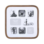 8 Pics Collage Photo Frame- Brown