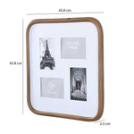 4 Pics Collage Photo Frame- Brown