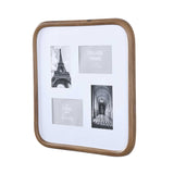 4 Pics Collage Photo Frame- Brown