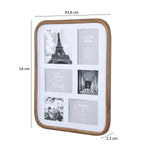 6 Pics Collage Photo Frame- Brown